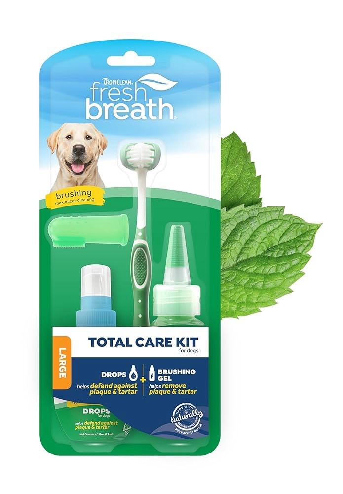 TropiClean Fresh Gel Brushing Kit for Large Dogs