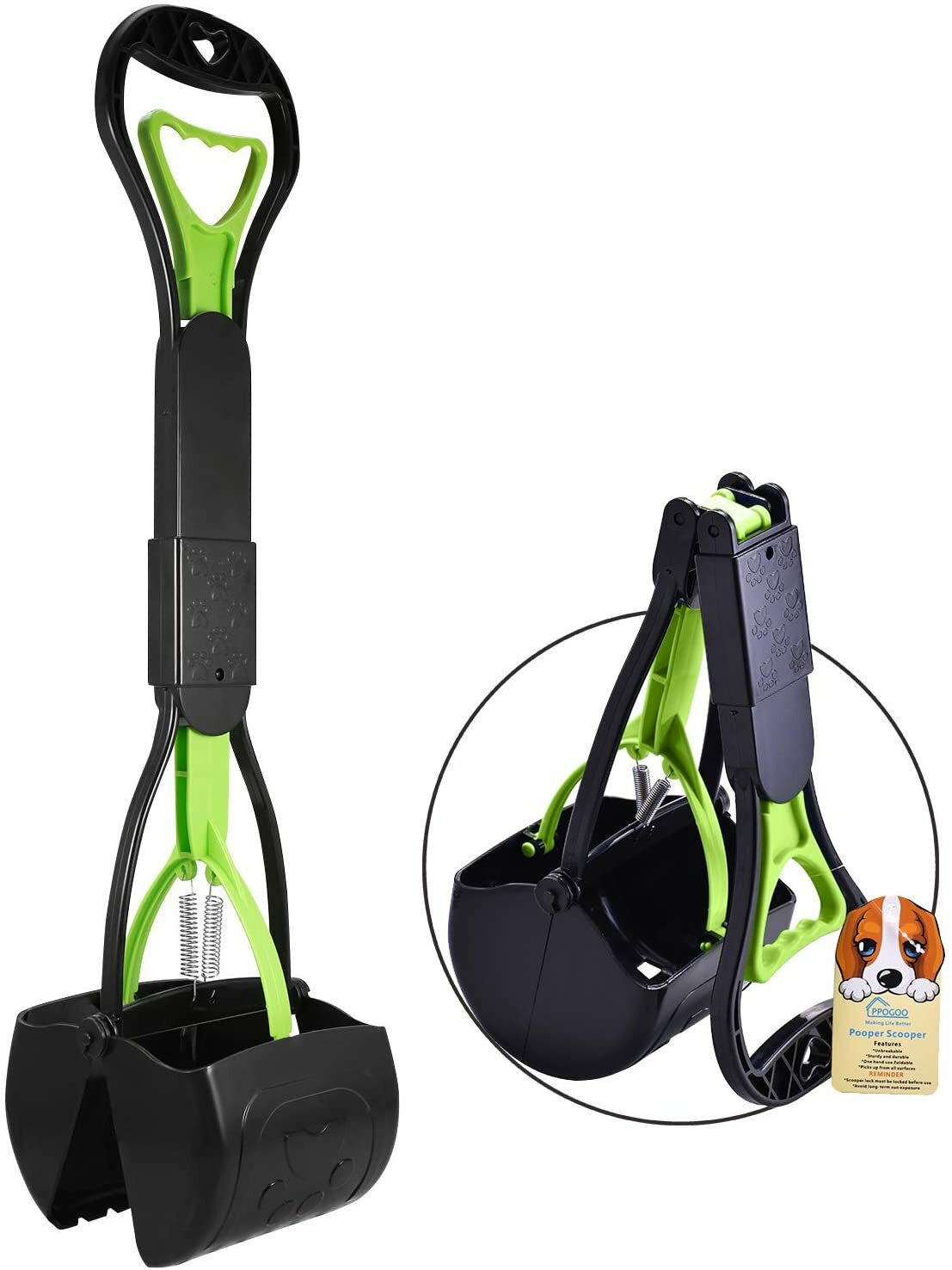 Pet Pooper Scooper - Large & Small Dog & Cat Waste Bin