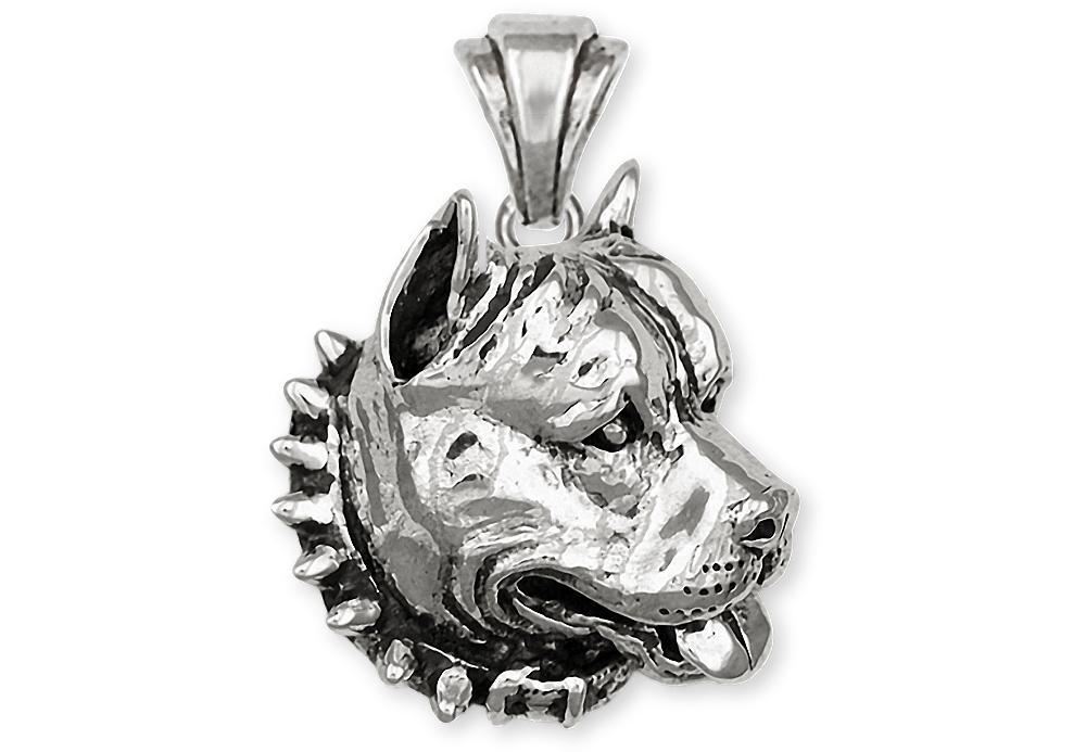 Sterling Silver Pit Bull Pendant