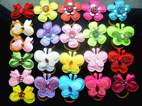 50 Pcs/Lotmixe Handmade Designer Pet Dog Accessories Groomin...