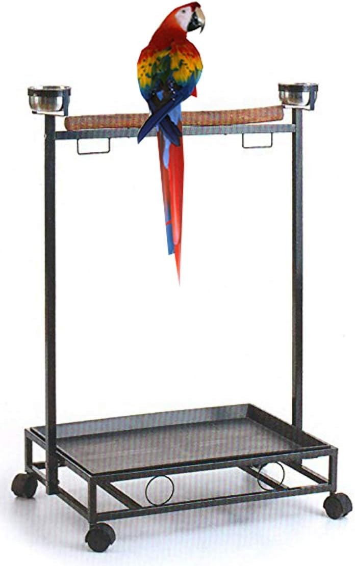 Wrought Iron Parrot Play Stand Tray