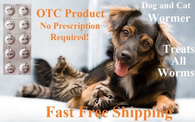 Otc-Cat Dog Wormer-Broad Spectrum Dewormer Tablets-Treats Al...