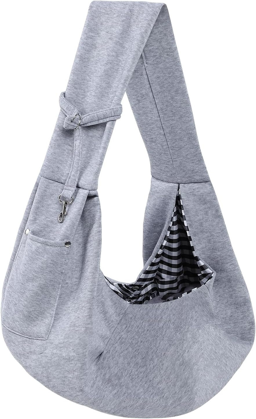 Dog Carrier Sling - Reversible Puppy Purse with Storage Pock...