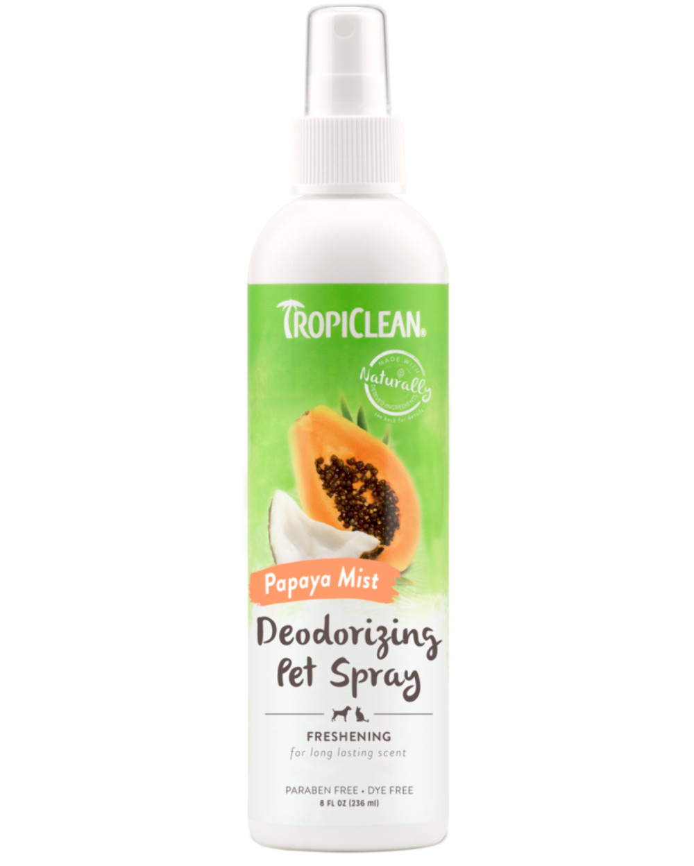 TropiClean Papaya Mist Deodorizing Pet Spray 8 oz