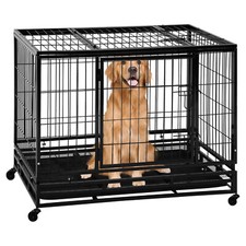 Pet Crate Dog Cage for Large Dogs Heavy Duty 36"/42"/48" Ken...
