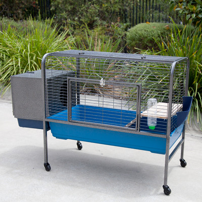 Flyline Rabbit Bunny Guinea Pig Pet Hutch Cage With Castors...