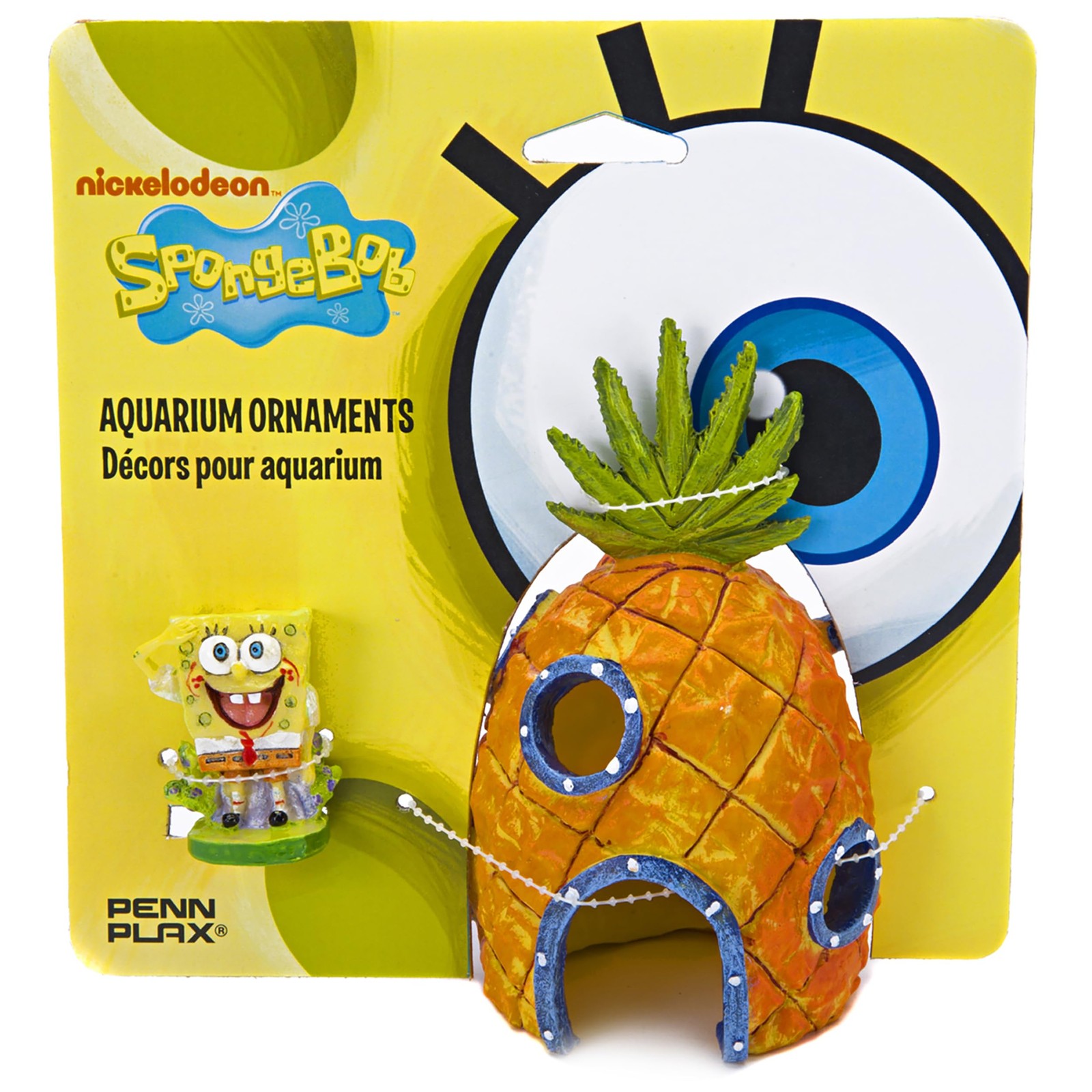 SpongeBob & Pineapple House Aquarium Ornament Set - 2 Piece...