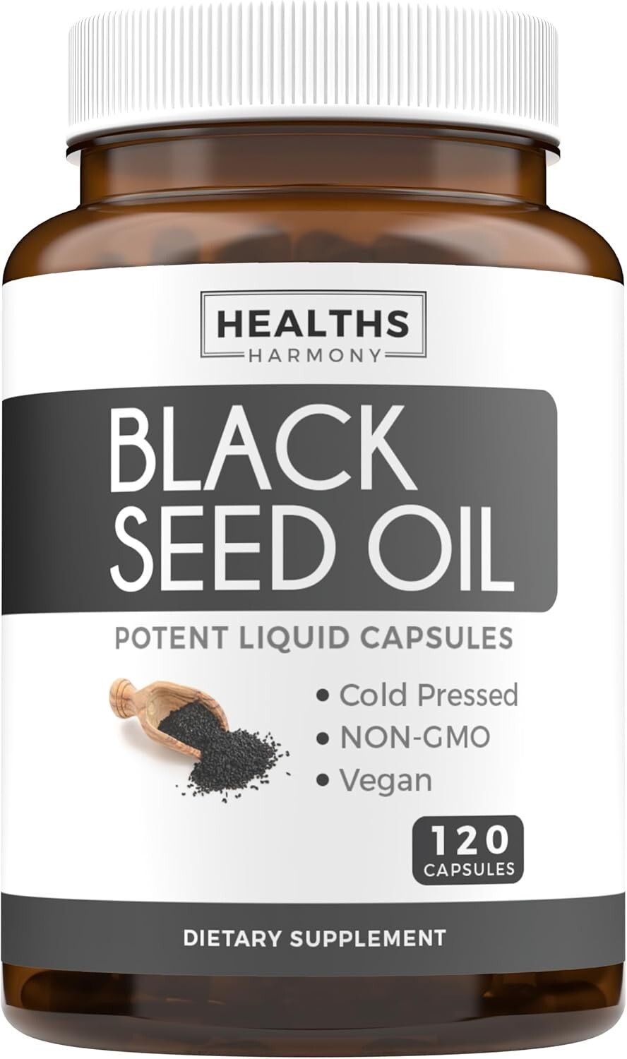 Black Seed Oil Capsules | Non-GMO Vegan | Skin Health Suppor...