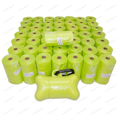 750 Biodegradable Scented Pet Dog Poop Waste Corn Based Bags...