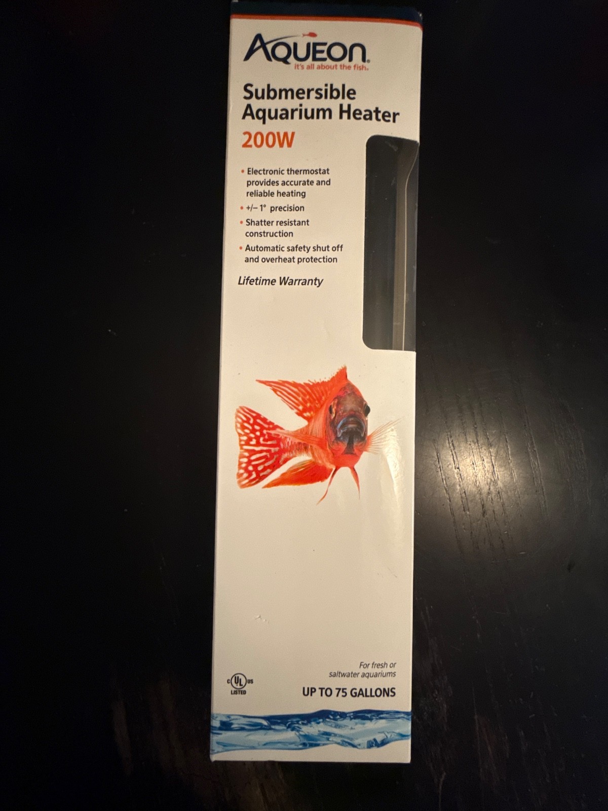 AQUEON 200W Submersible Aquarium Heater For Up To 75 Gallons