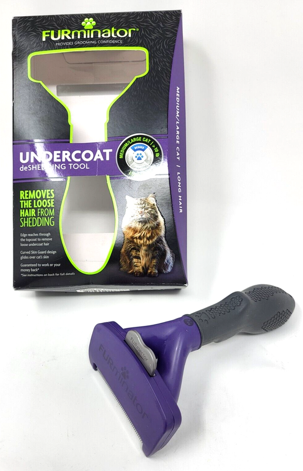 Furminator DeSheddding Tool for Medium/Large Cats with Long...