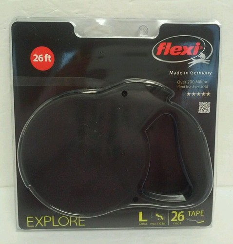 New Flexi Explore 26-Foot Retractable Belt Dog Leash Large D...