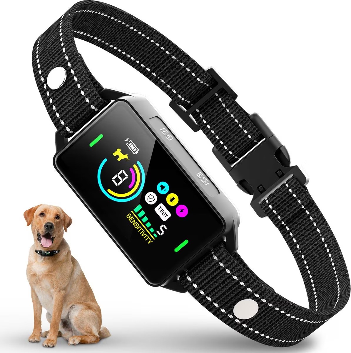 Anti-Bark Rechargeable Waterproof LCD Pet Trainer Collar