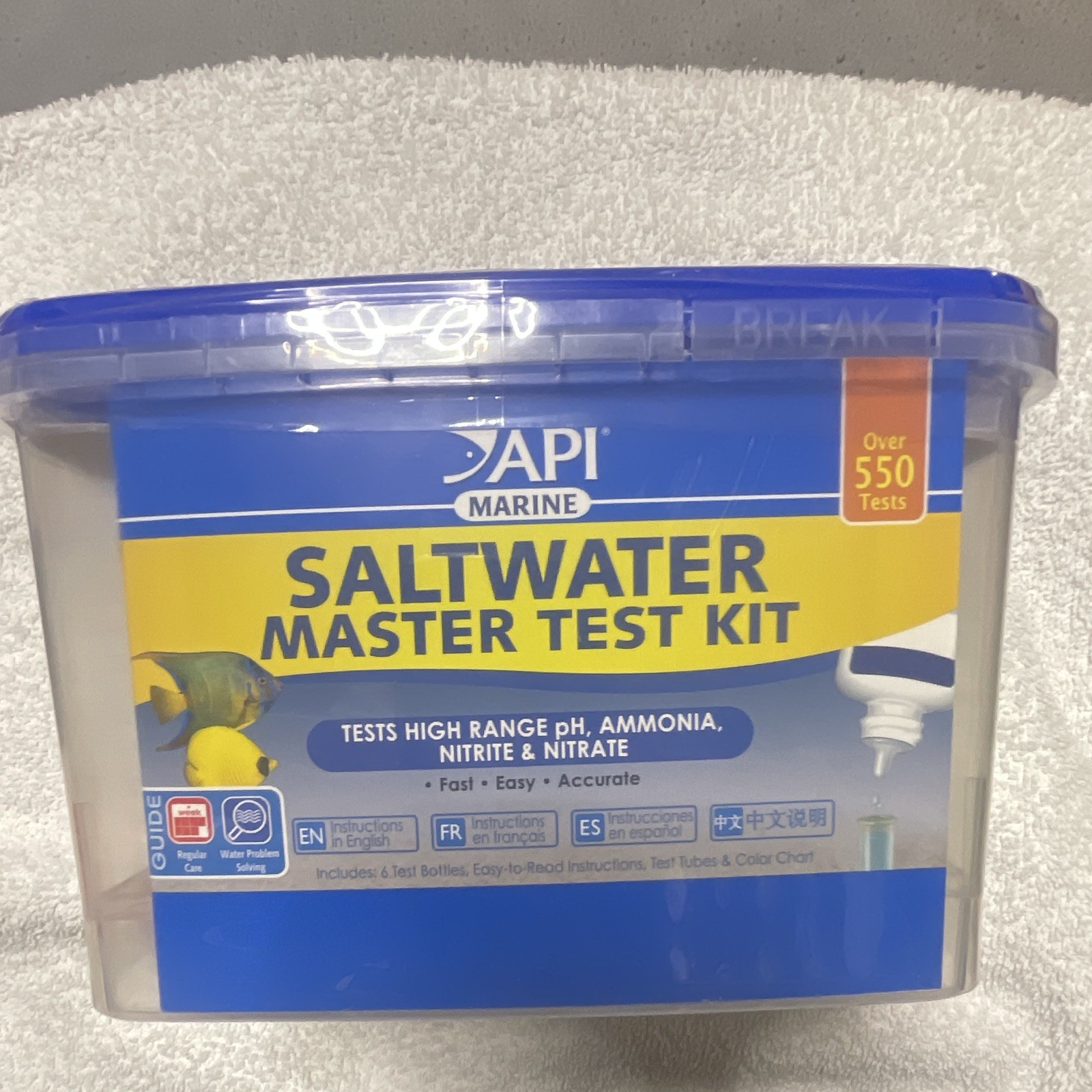 Saltwater Master Test Kit - pH, Ammonia, Nitrite, Nitrate Ra...