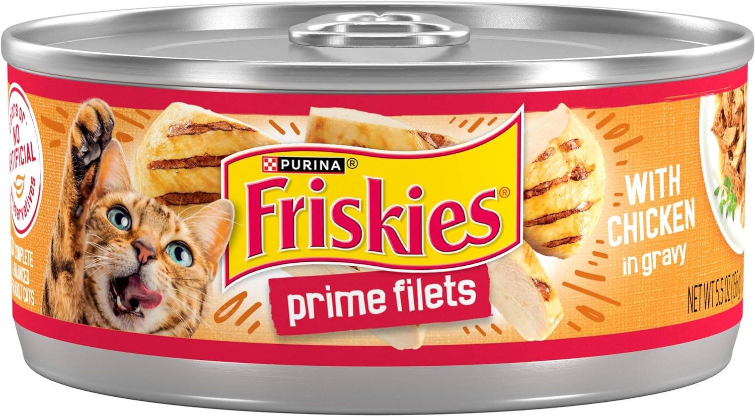 Purina Friskies Chicken Wet Cat Food - 24 Pack, 5.5oz Cans