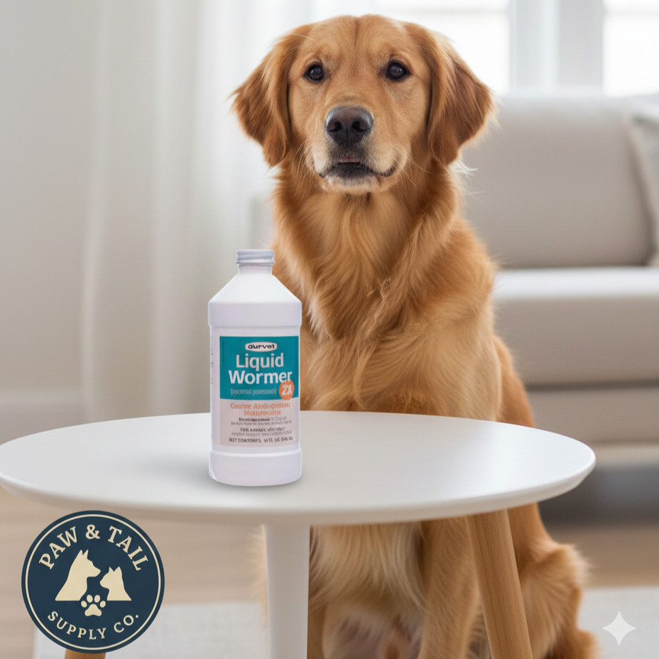 Durvet Pyrantel Pamoate Wormer Suspension - Hookworms & Roun...