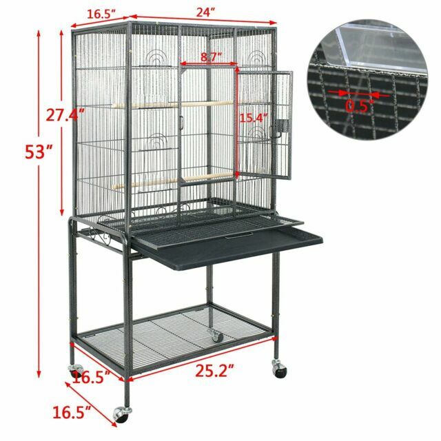 Large Play Top Cage for Macaws and Cockatoos - Bird Parrot F...