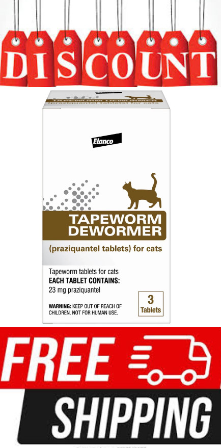 Elanco Cat Worm Dewormer - 3 Tablet Treatment