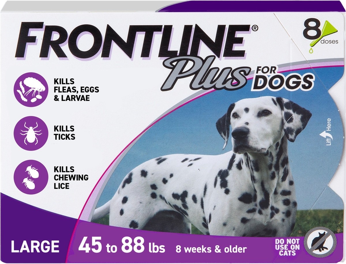 Frontline Plus Flea & Tick Treatment for Large Dogs (45-88 l...