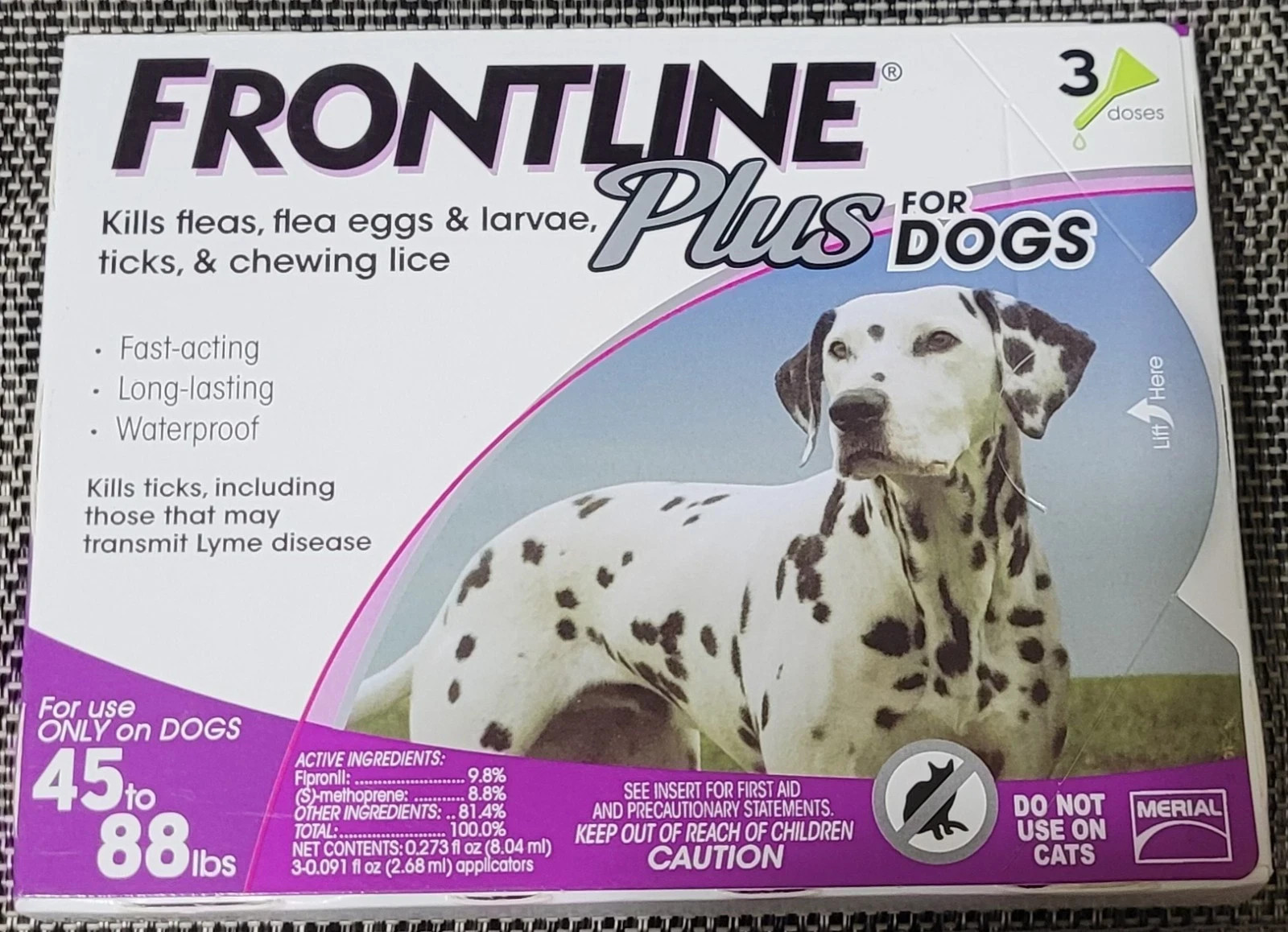 Frontline Plus Dog Treats - 45-88 lbs Weight | Tea & Flea Pr...