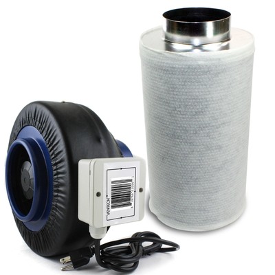 Ventech 4" 6" Inch Inline Booster Blower Fan W/ Carbon Scrub...