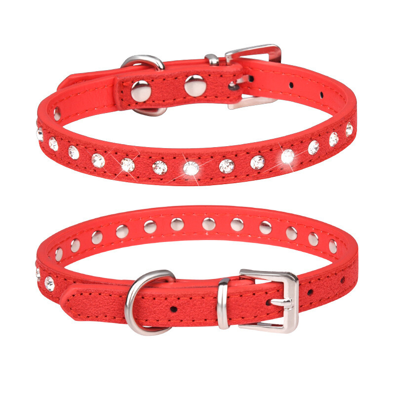 Crystal Rhinestone Dog Necklace Collar - Diamond Pet Accesso...