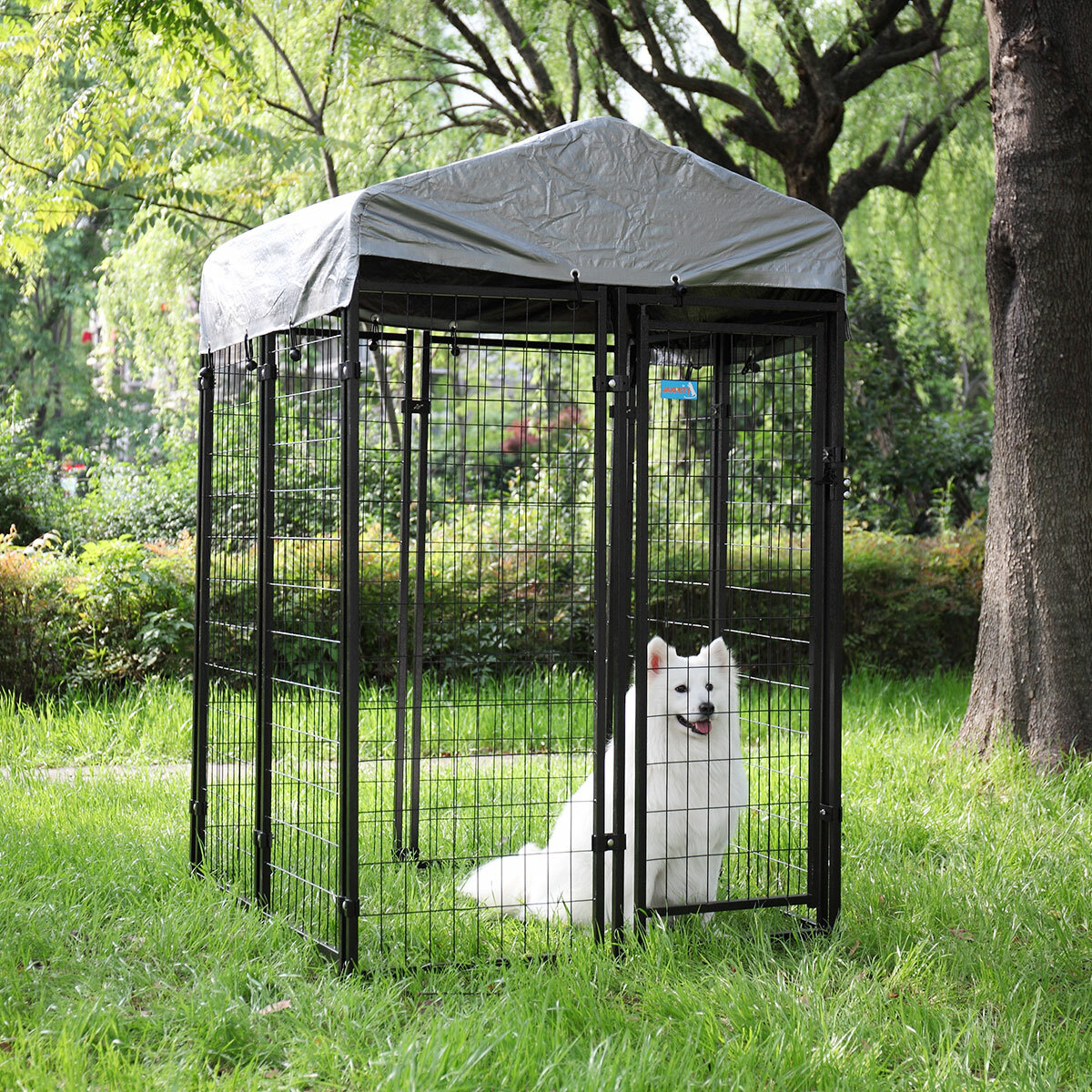 Dog Kennel Outdoor Indoor Crate Shelter Waterproof Cover Sha...