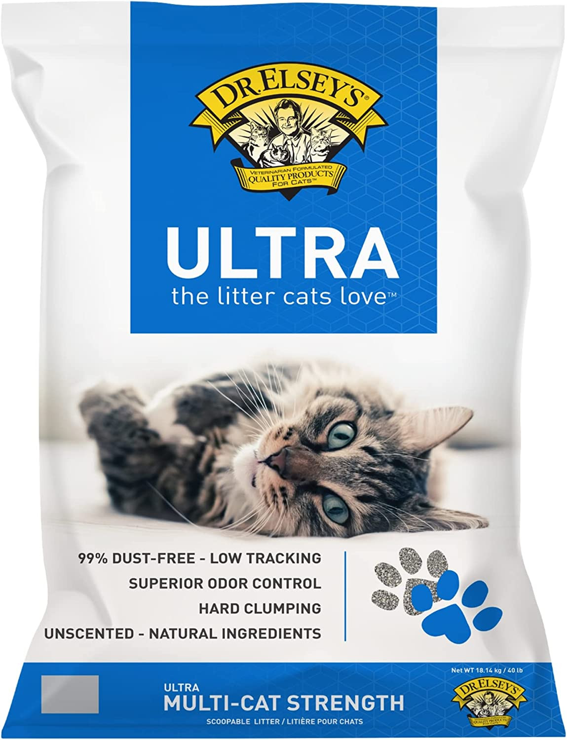 Dr. Elsey's Ultra Premium Cat Litter - 40 LB Dust-Free Hypoa...