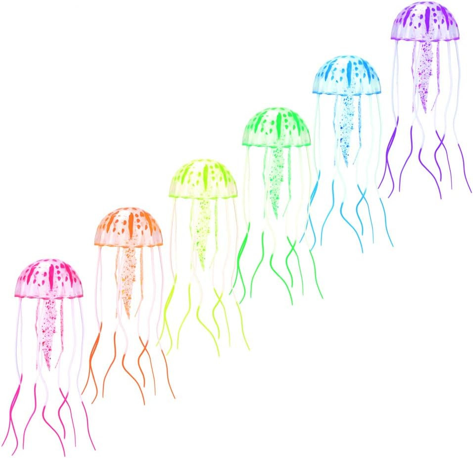 Glowing Jellyfish Silicone Decor for Fish Tank