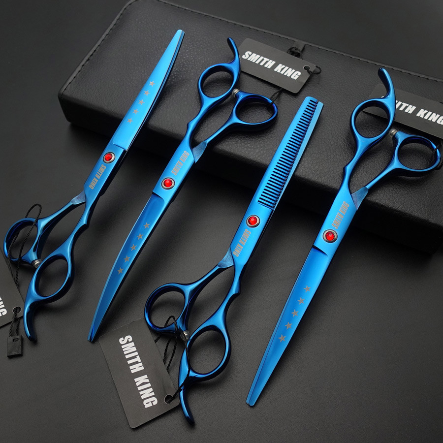ProPet 7 Inch Grooming Shears Set - Cutting + Curved + Thinn...
