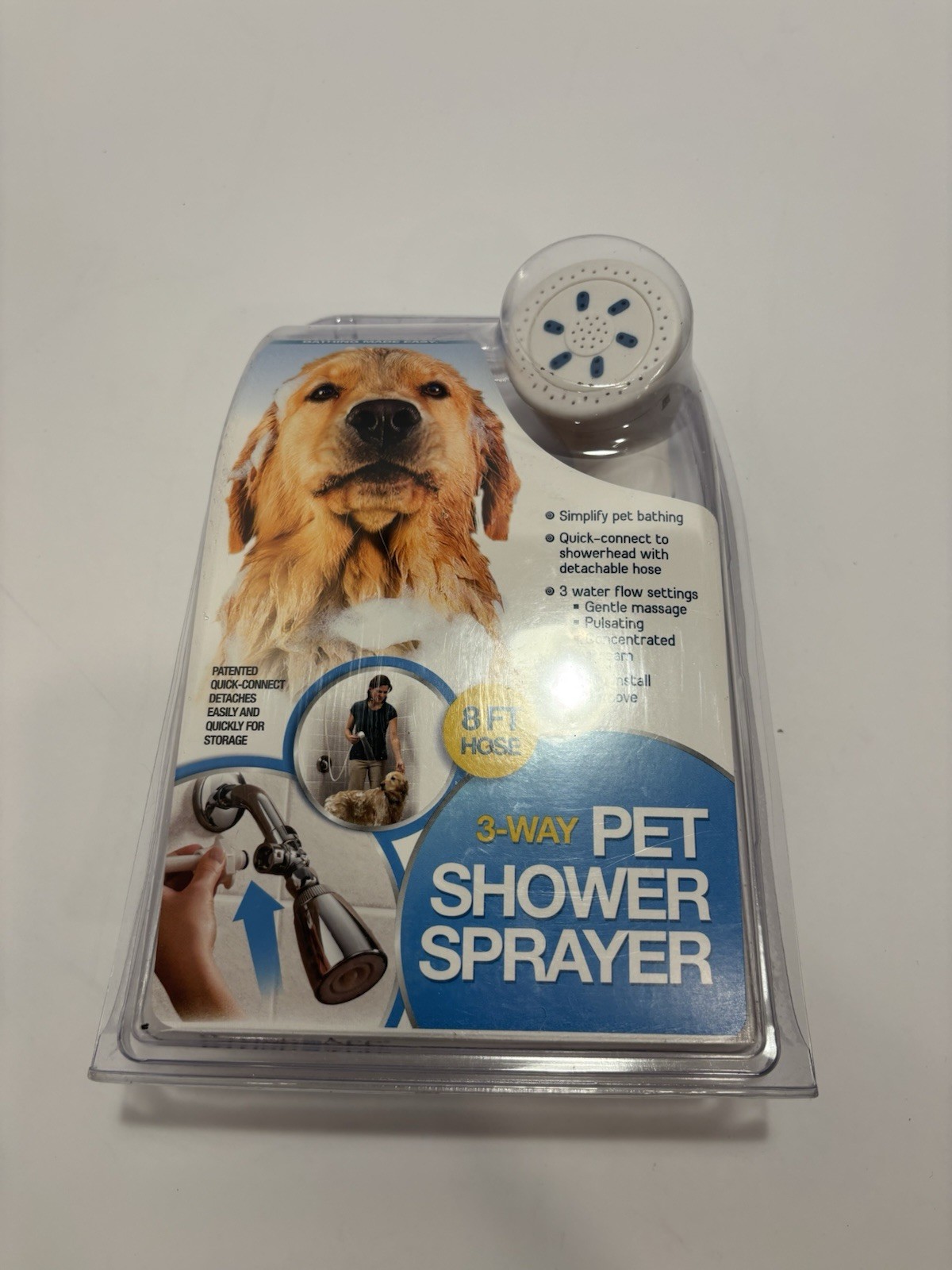 Rinse Ace Pet Shower Sprayer - 8 Foot Hose & Quick Connect