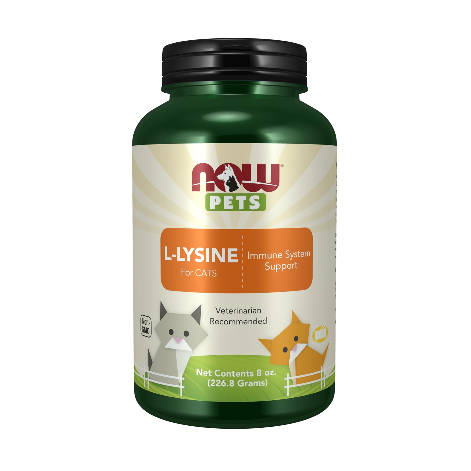 NOW Pets Lysine Powder Immune Support for Cats