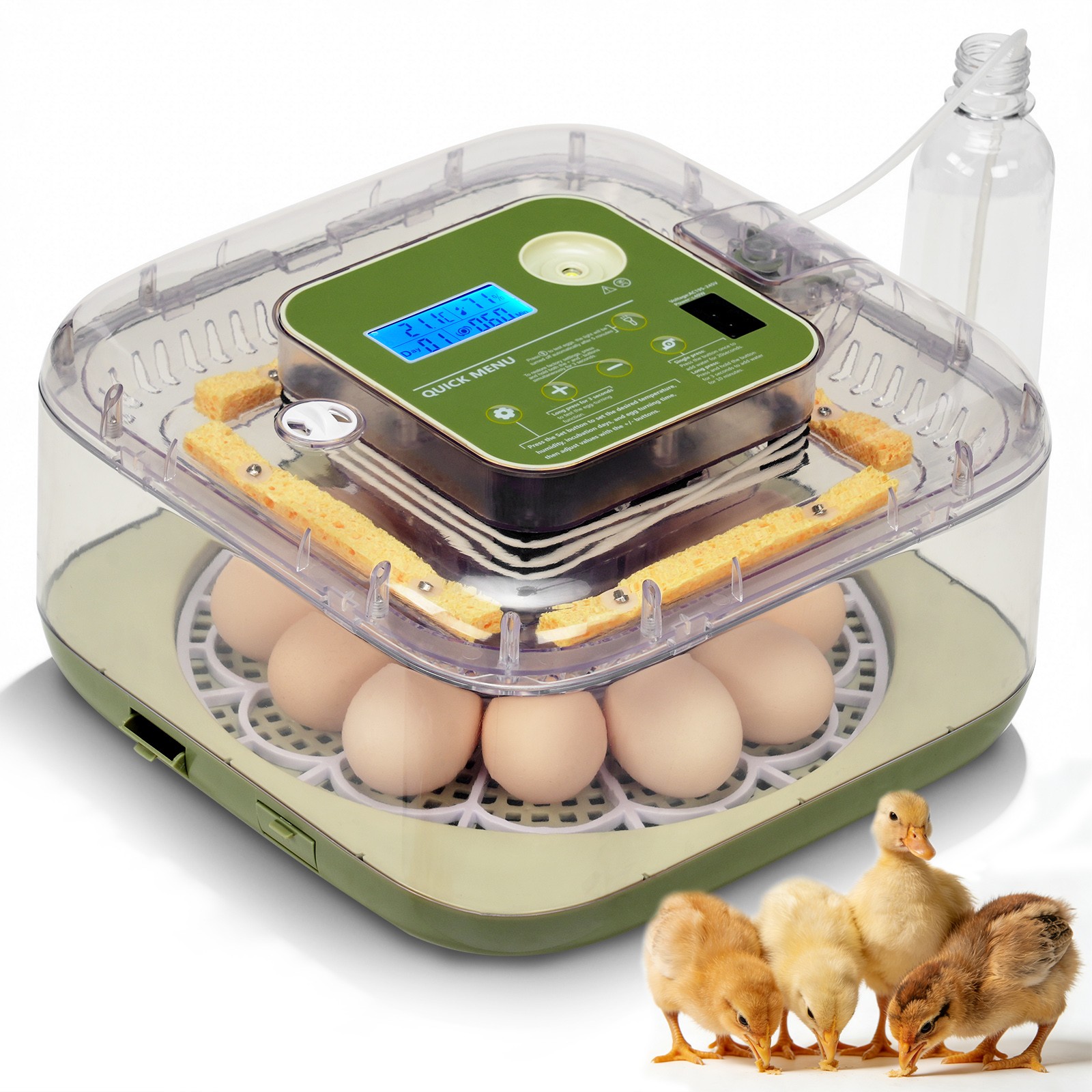 Digital Chicken Egg Incubator - Temperature Control - 12 Egg...