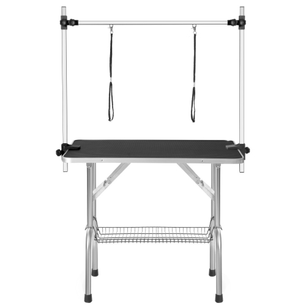 Professional Adjustable Dog Grooming Table with Armrest, Noo...