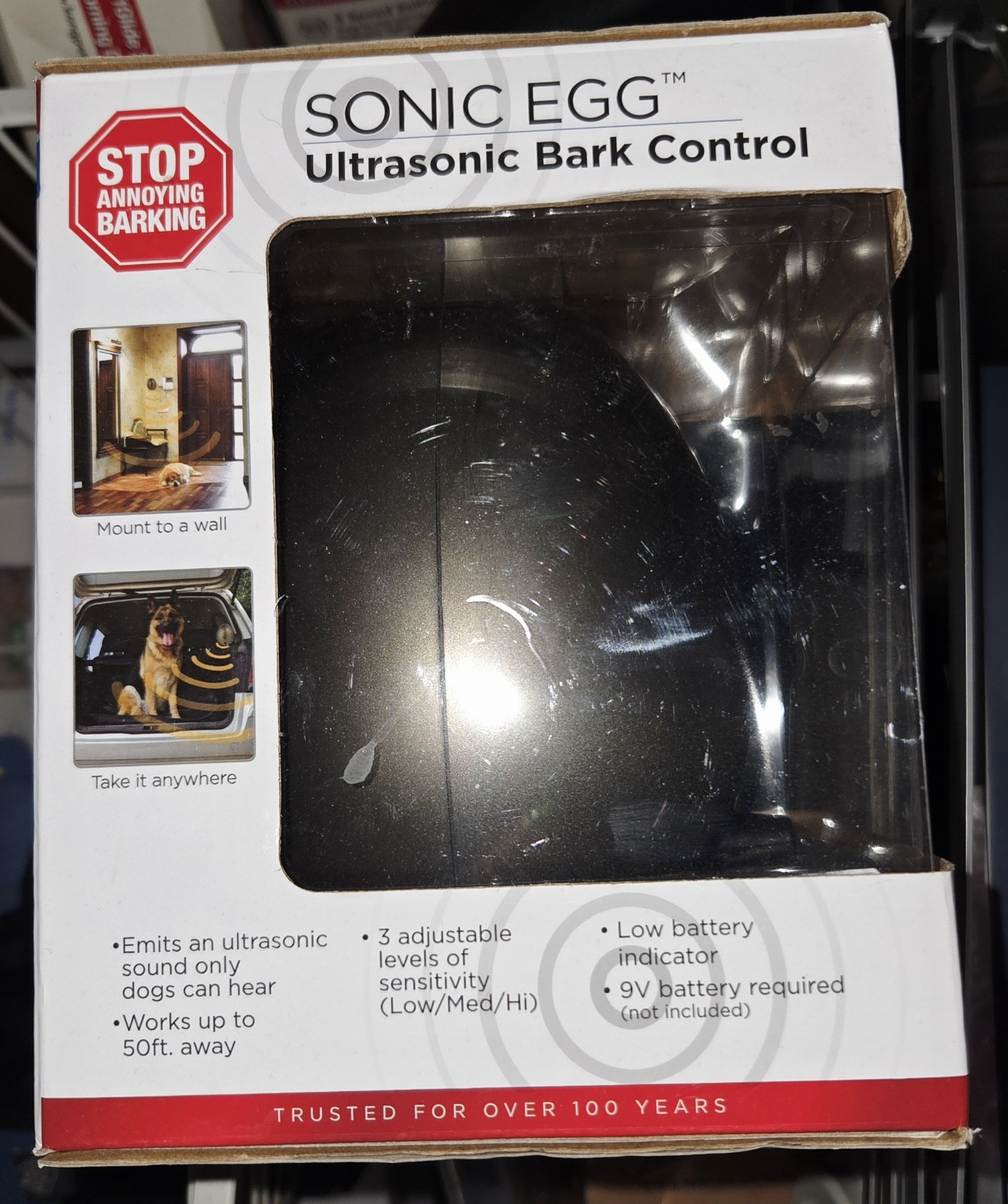 Sunbeam Ultrasonic Egg Dog Bark Control Device Up To 50 Ft R...