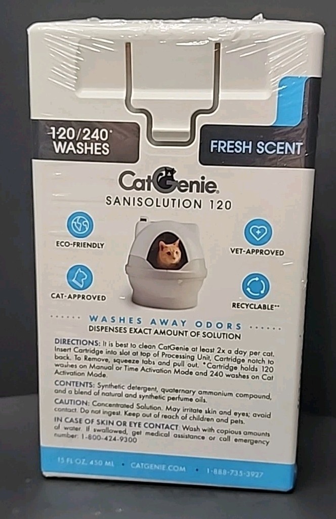 CatGenie SaniSolution 120 Self-Cleaning Litter Box Fresh Sce...