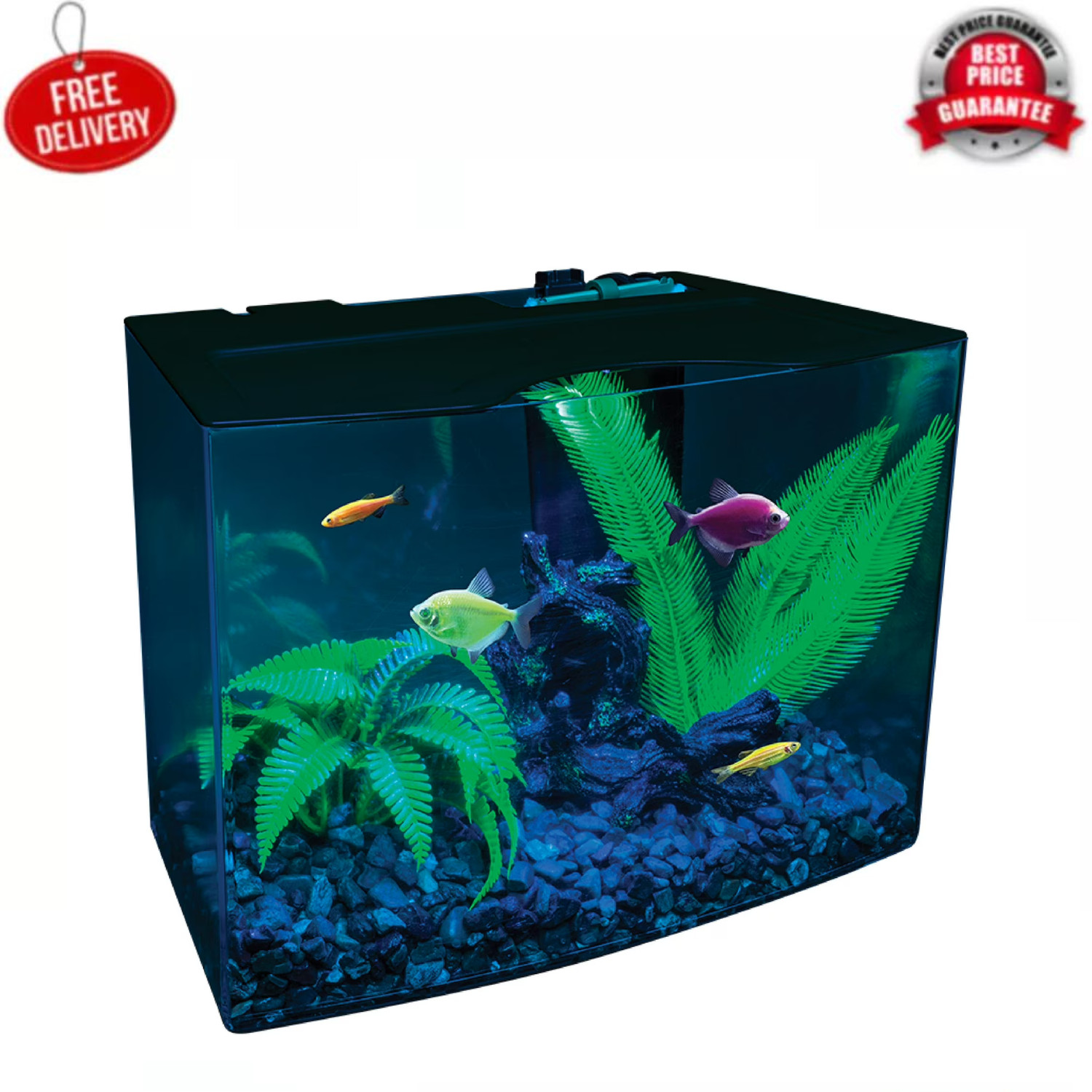 GloFish Blue LED Filter Tank - 3 Gallon Aquarium Kit