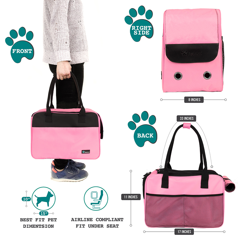 Pet Travel Carrier Bag - Soft Sided Comfort - Airline Approv...