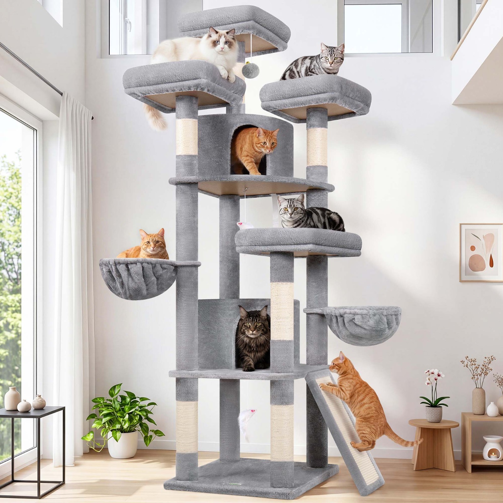 Big Cat XXL Tree - Multi-Cat Scratching Post & Hammock