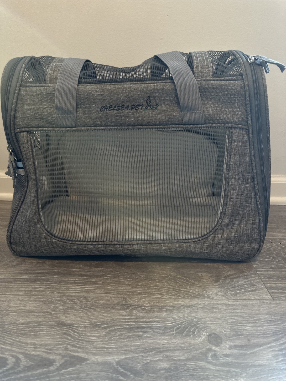Pet Carrier | Fleece Bed Travel Bag with Mesh Ventilation, S...