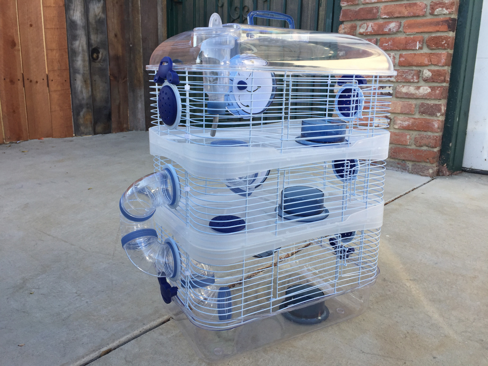 Clear Acrylic Floor Cage for Gerbils, 3-Solid Solid Design