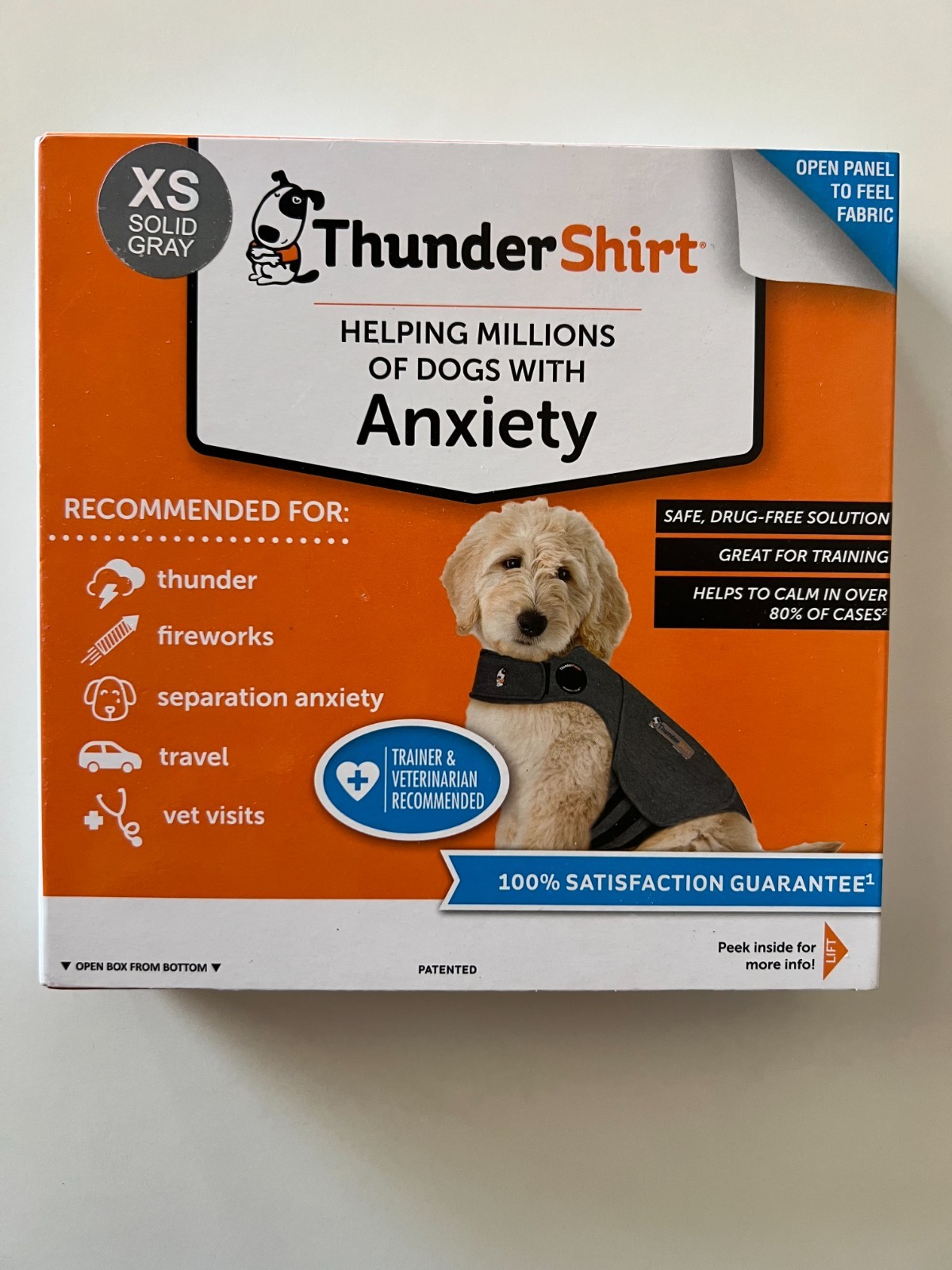ThunderShirt Classic Dog Anxiety Relief Calming Shirt Heathe...