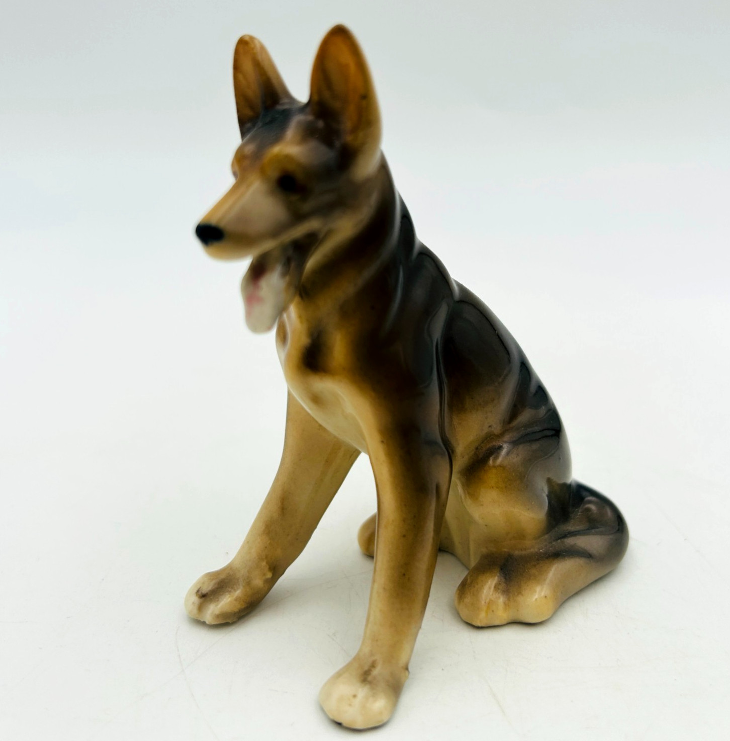 Occupied Japan German Shepherd Figurine Hand Painted Vintage...