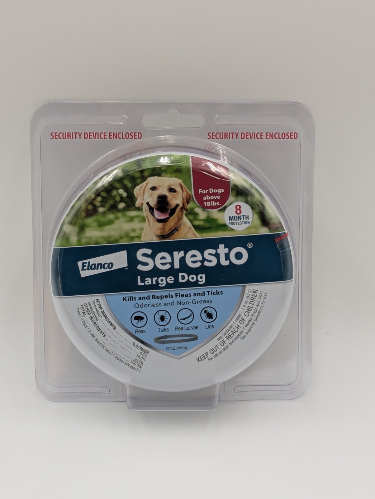 Seresto Flea & Tick Collar for Large Dogs (Over 18lbs) - 8 M...