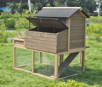 Pro New 2 Storey 53" Wood Chicken Coop Rabbit Hutch Hen Hous...