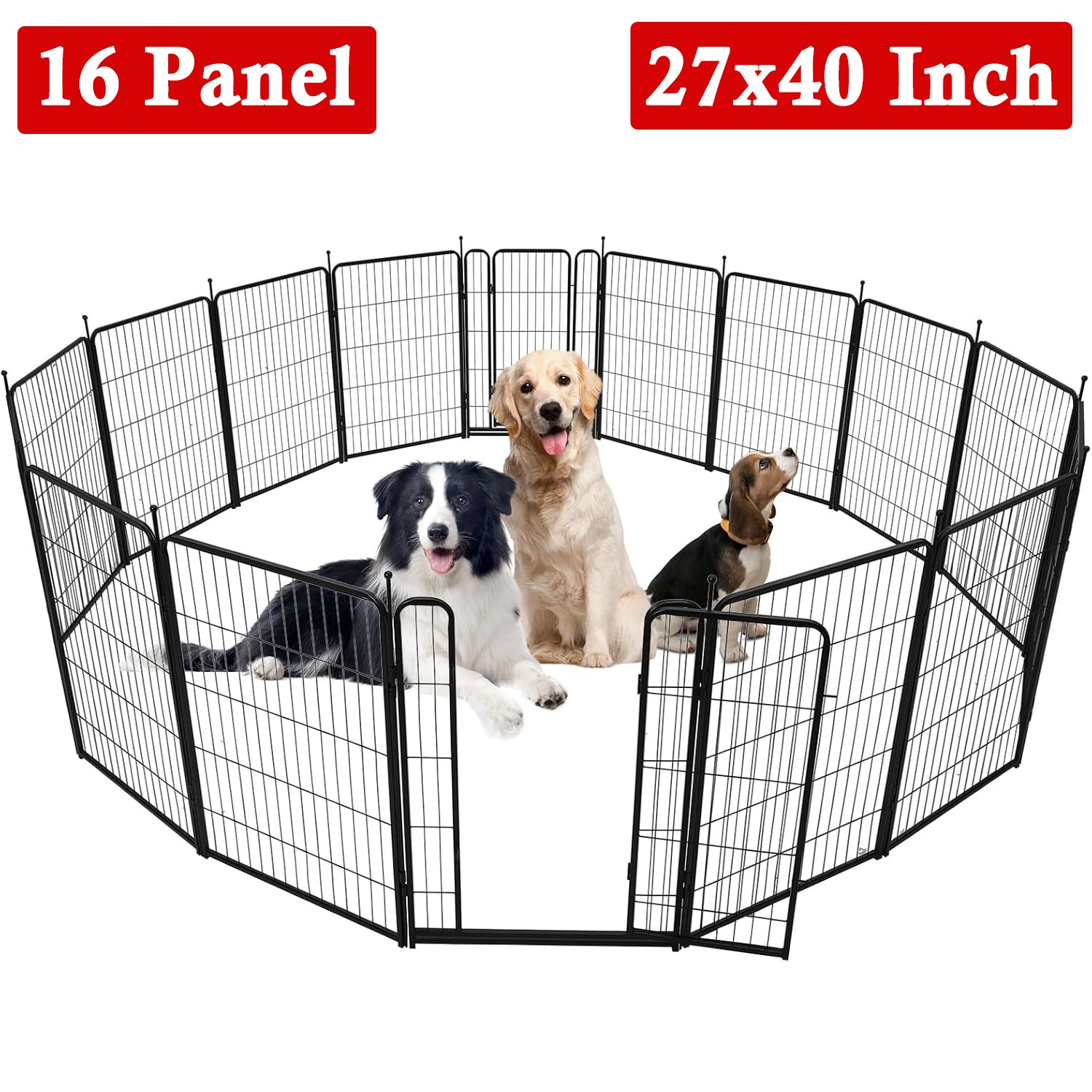 Dog Playpen 40" x 48" Heavy Duty Pet Exercise Pen