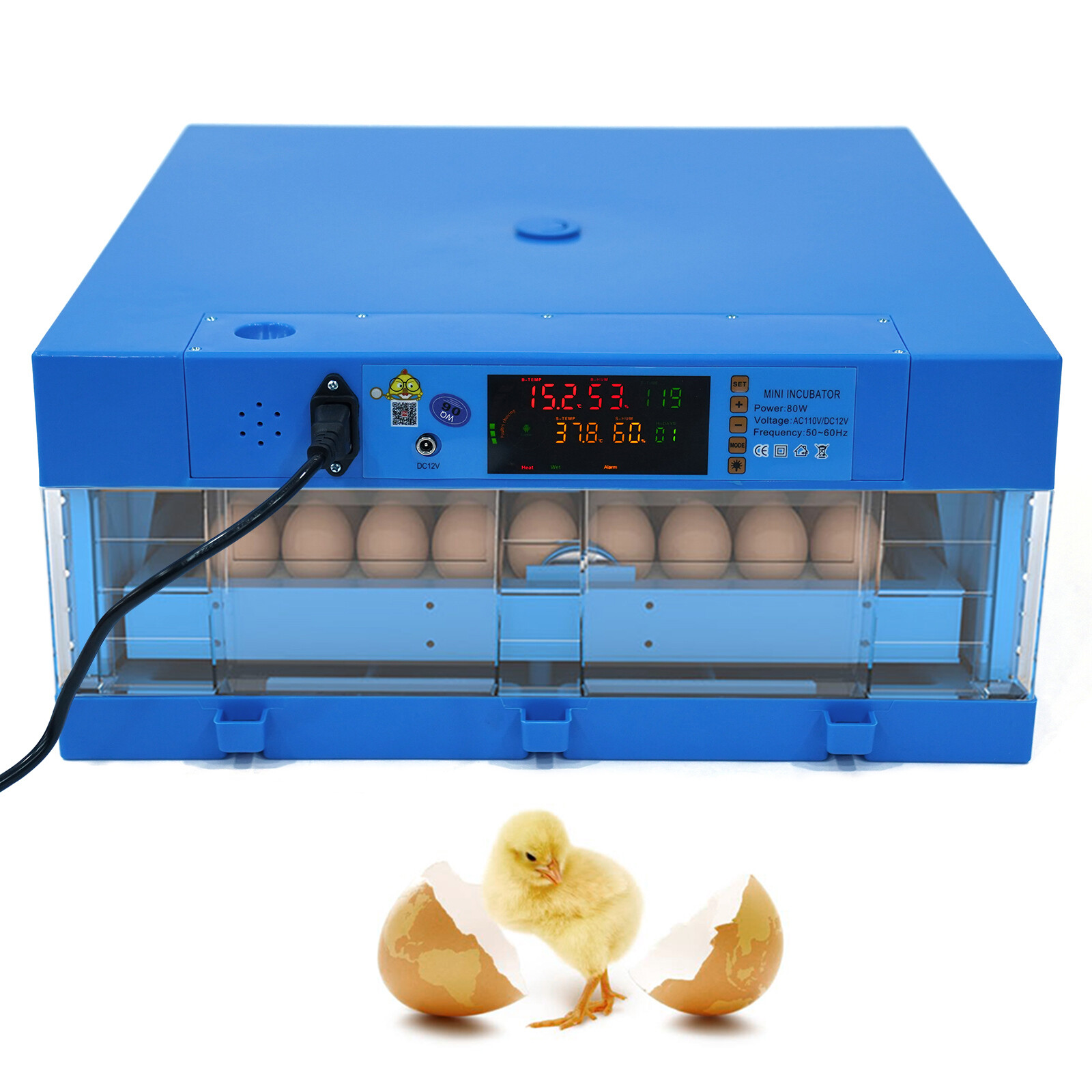 Automatic Digital Chicken Egg Incubator - Temperature Contro...