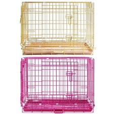 Collapsible Portable Four-Color Metal Wire Dog Crate Cage Ke...