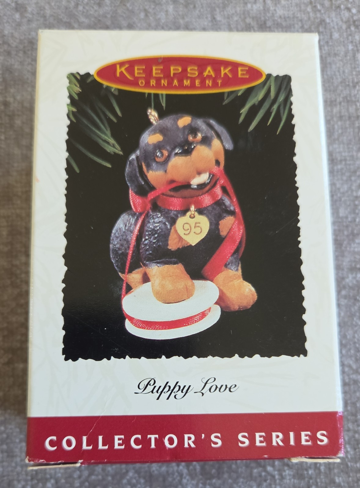 Hallmark Puppy Love Rottweiler Ornament 1995