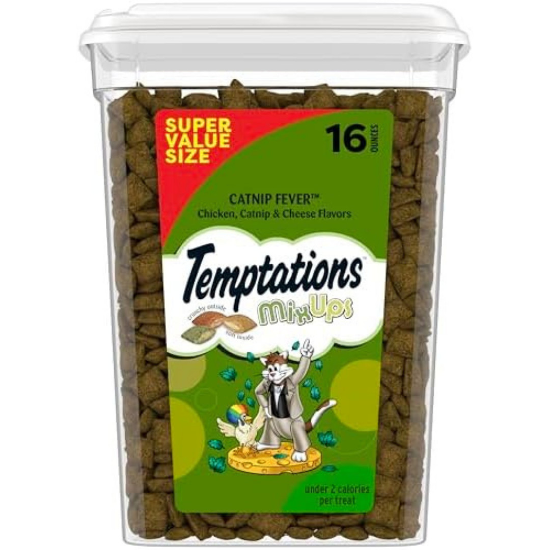 Temptations Mixups Crunchy & Soft Cat Treats Catnip Fever Fl...